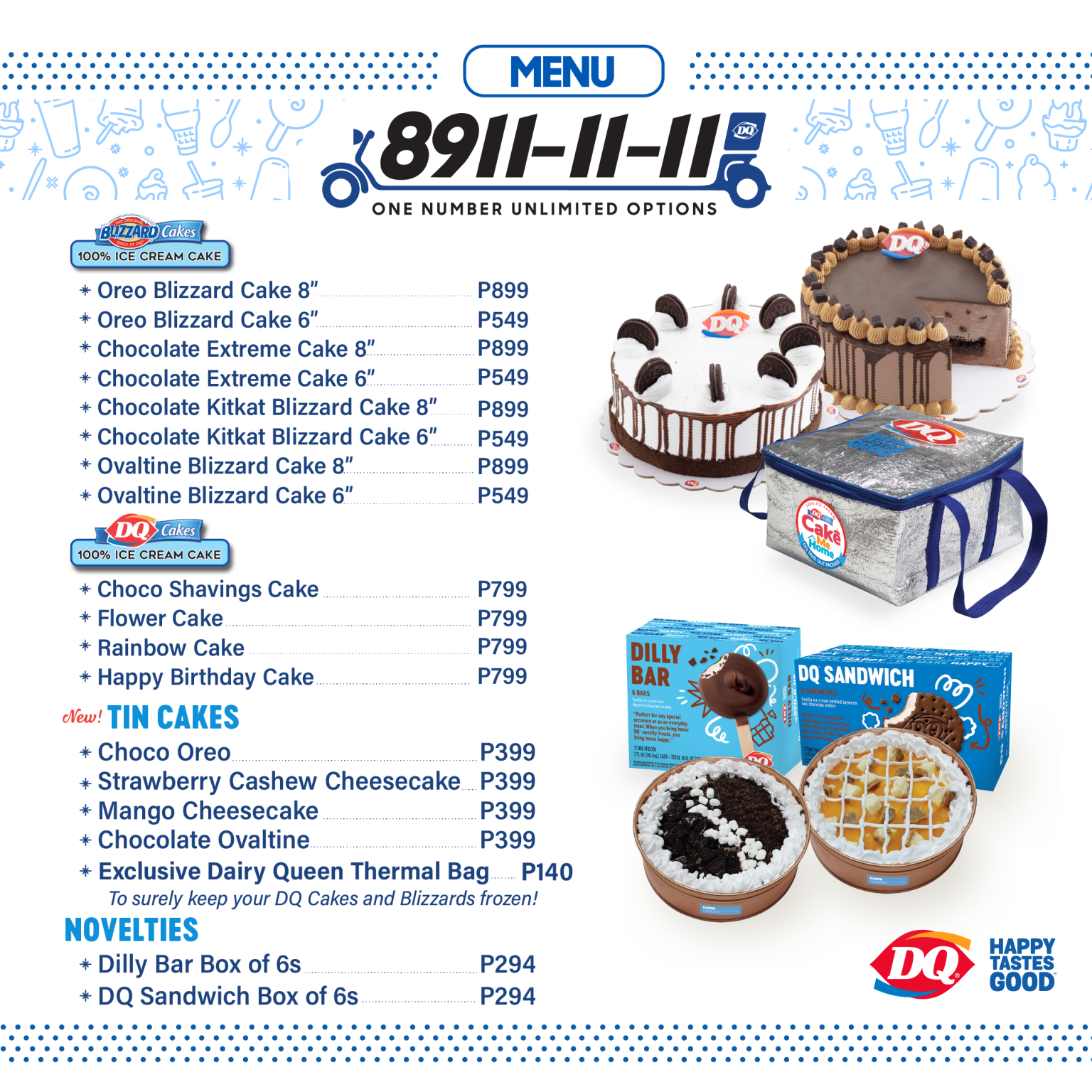 Dairy Queen Happy Taste Good Delivery Menu