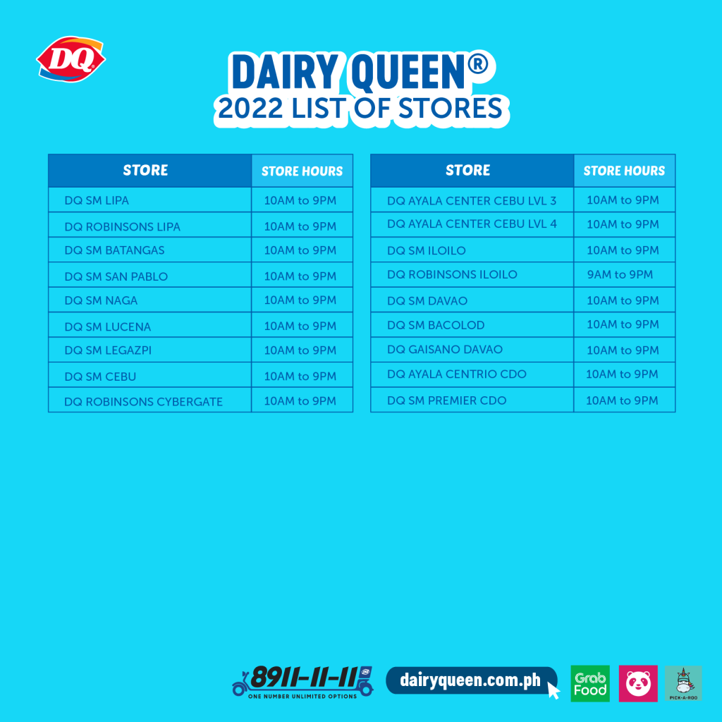 DQ 2022 LIST OF STORES Updated July 2022-03