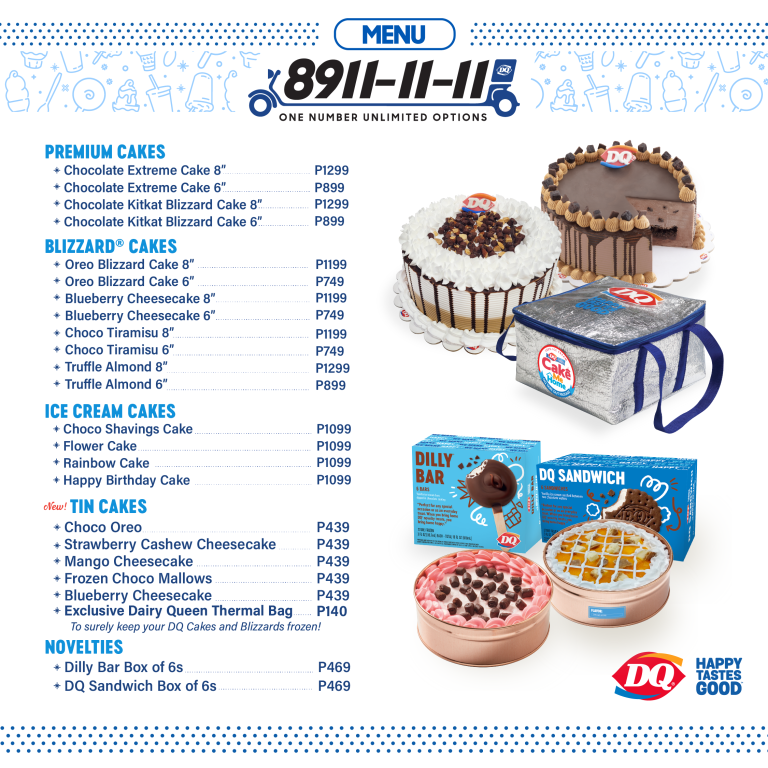 Dairy Queen®, Happy Taste Good Delivery Menu